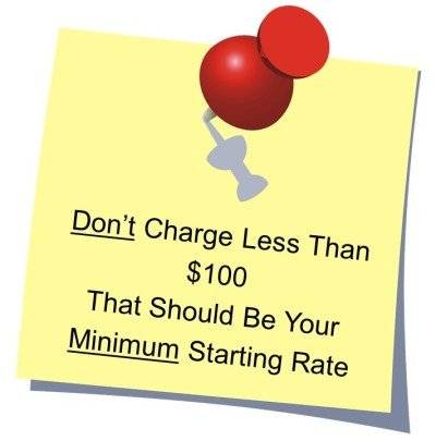 Minimum fee to charge